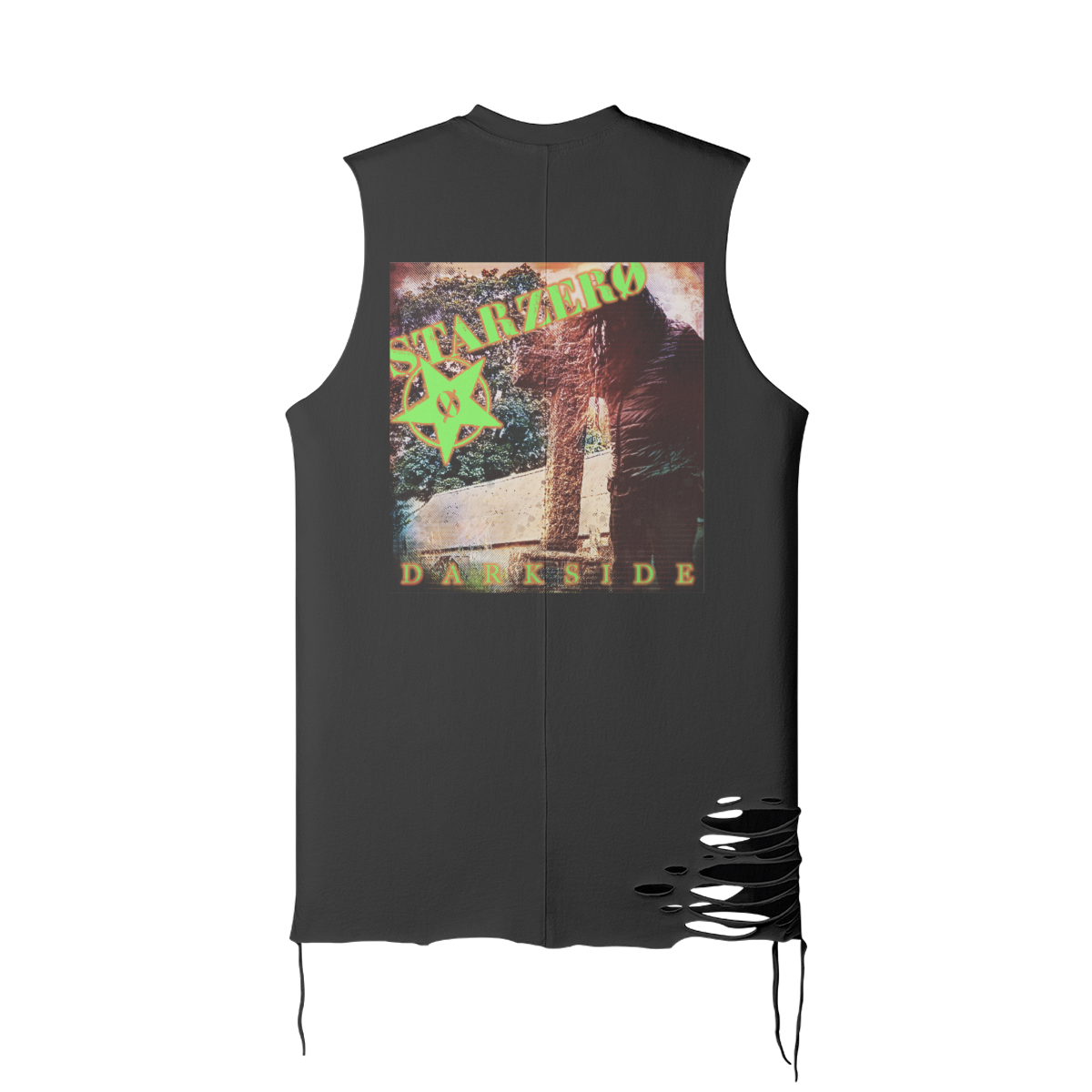 180GSM Unisex Ripped Longline Tank Top