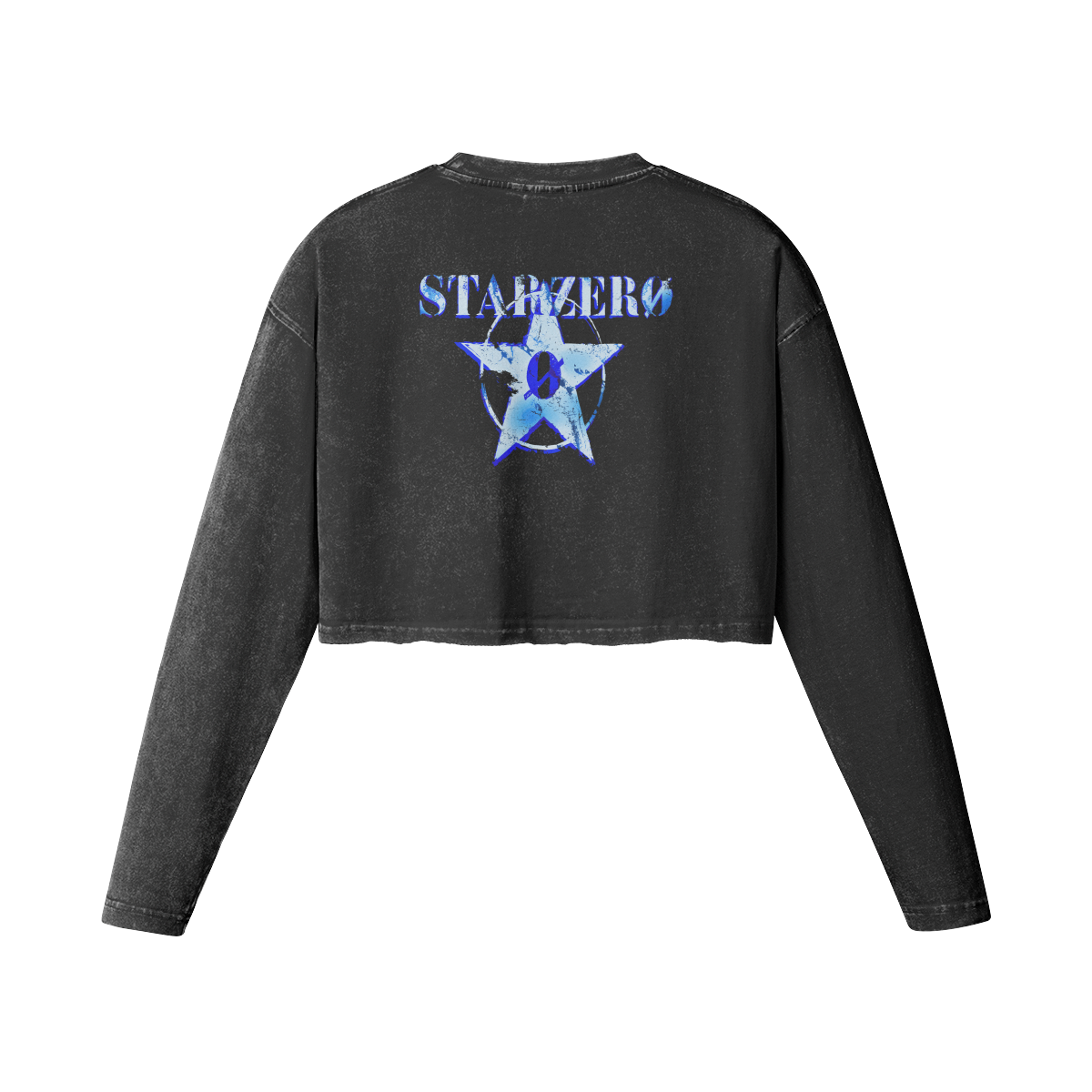 260GSM Women's Raw Hem Long Sleeve Crop Top