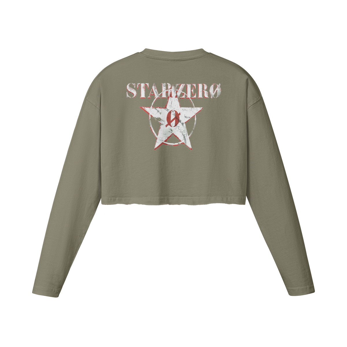 260GSM Women's Raw Hem Long Sleeve Crop Top